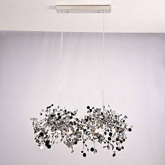 Подвесной светильник Tezani Argent Suspension Linear 80*40*40 см, 6*G9*40W, ImperiumLoft 40.1444, Хром