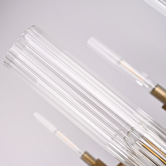 Люстра на штанге CANELLE Round Chandelier 8 Modern Brass 121*21*21 см, 8*E27*60W, ImperiumLoft 40.1550, Латунь