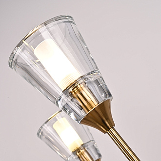 Люстра на штанге TORCHE DE VERRE Round Chandelier 8 116*116*50 см, 8*G9*40W, ImperiumLoft 40.1551, Латунь