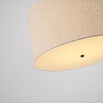 Подвесной светильник RH ROUND Linen Shade Pendant 50*50*25 см, 3*E27*60W, ImperiumLoft 40.1557, Коричневый