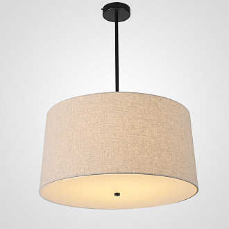 Подвесной светильник RH ROUND Linen Shade Pendant 50*50*25 см, 3*E27*60W, ImperiumLoft 40.1557, Коричневый