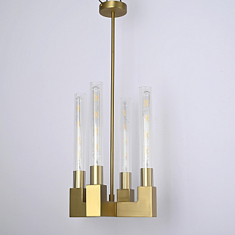 Люстра на штанге CANELLE Pendant lamp 4 Modern Brass 30*30*45 см, 4*E27*60W, ImperiumLoft 40.1566, Латунь