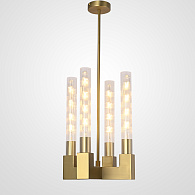 Люстра на штанге CANELLE Pendant lamp 4 Modern Brass 30*30*45 см, 4*E27*60W, ImperiumLoft 40.1566, Латунь