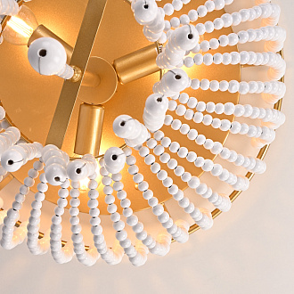 Потолочная люстра JACQUELINE CLEAR FLUSH-MOUNT brass 52*14*14 см, 3*E14*40W, ImperiumLoft 40.1899, Латунь