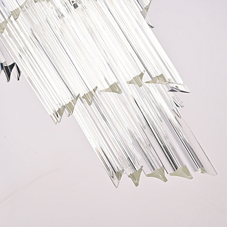 Подвесная люстра Odeon Chandelier Glass Clear 30*30*69 см, 3*E14*40W, ImperiumLoft 40.1929-2, Хром