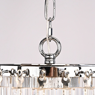 Подвесная люстра Odeon Chandelier Glass Clear 30*30*69 см, 3*E14*40W, ImperiumLoft 40.1929-2, Хром