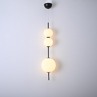 Подвесной светильник White beads Pendant B D40 40*40*160 см, 3*LED*10W, 3000K, ImperiumLoft 40.2133-0, Чёрный