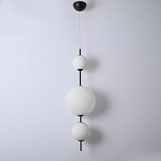 Подвесной светильник White beads Pendant D50 50*50*170 см, 3*LED*10W, 3000K, ImperiumLoft 40.2133-0, Чёрный
