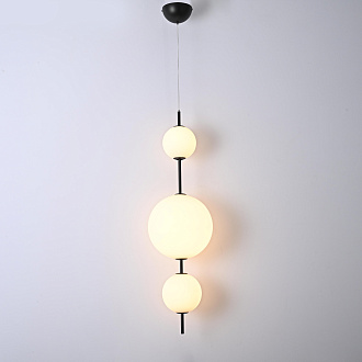 Подвесной светильник White beads Pendant D50 50*50*170 см, 3*LED*10W, 3000K, ImperiumLoft 40.2133-0, Чёрный