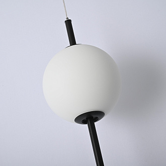 Подвесной светильник White beads Pendant 25*25*85 см, 3*LED*7W, 3000K, ImperiumLoft 40.2133-0, Чёрный
