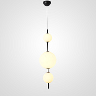 Подвесной светильник White beads Pendant 25*25*85 см, 3*LED*7W, 3000K, ImperiumLoft 40.2133-0, Чёрный