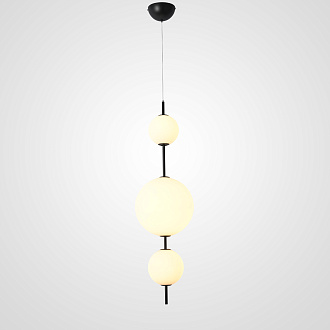 Подвесной светильник White beads Pendant 25*25*85 см, 3*LED*7W, 3000K, ImperiumLoft 40.2133-0, Чёрный