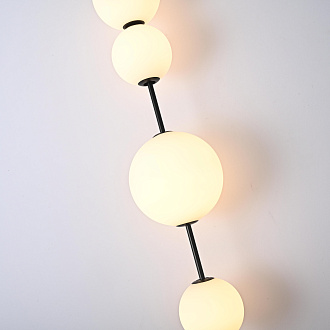 Подвесной светильник White beads Pendant C 20*20*103 см, 4*LED*6W, 3000K, ImperiumLoft 40.2133-0, Чёрный