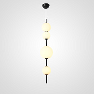 Подвесной светильник White beads Pendant C 20*20*103 см, 4*LED*6W, 3000K, ImperiumLoft 40.2133-0, Чёрный