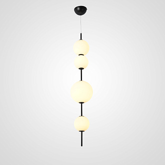 Подвесной светильник White beads Pendant C 20*20*103 см, 4*LED*6W, 3000K, ImperiumLoft 40.2133-0, Чёрный
