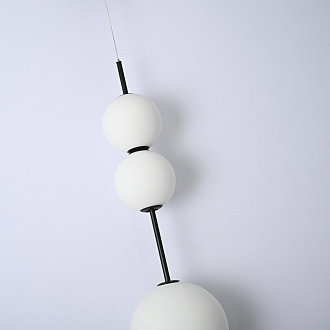 Подвесной светильник White beads Pendant B 20*20*103 см, 3*LED*6W, 3000K, ImperiumLoft 40.2133-0, Чёрный