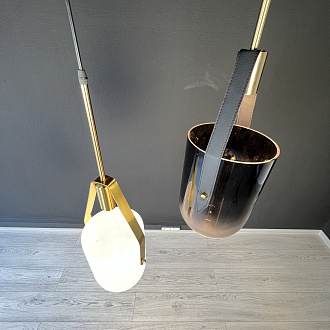 Подвесной светильник Allied Maker White 19*19*41 см, 1*LED*8W, ImperiumLoft 40.2332, Латунь