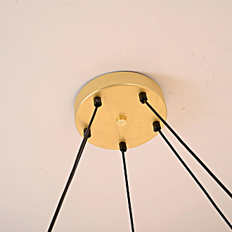 Подвесная люстра JONATHAN BROWNING Le Pentagone Chandelier 20 Light 80*80*20 см, 20*E14*40W, ImperiumLoft 40.2364, Латунь