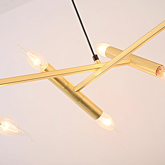 Подвесная люстра JONATHAN BROWNING Le Pentagone Chandelier 20 Light 80*80*20 см, 20*E14*40W, ImperiumLoft 40.2364, Латунь