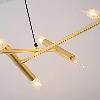 Подвесная люстра JONATHAN BROWNING Le Pentagone Chandelier 20 Light 80*80*20 см, 20*E14*40W, ImperiumLoft 40.2364, Латунь