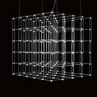 Подвесная люстра Quasar Cosmos Square LED pendant light 100/100/100 100*100*100 см, 180*LED*1W, ImperiumLoft 40.2440, Серебристый