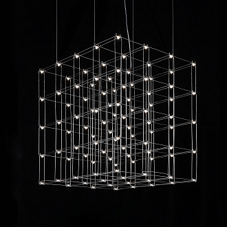 Подвесная люстра Quasar Cosmos Square LED pendant light 80/80/80 80*80*80 см, 100*LED*1W, ImperiumLoft 40.2440, Серебристый