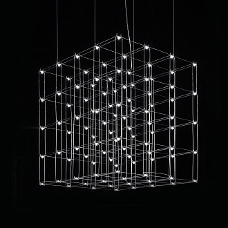 Подвесная люстра Quasar Cosmos Square LED pendant light 80/80/80 80*80*80 см, 100*LED*1W, ImperiumLoft 40.2440, Серебристый