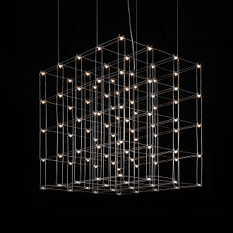 Подвесная люстра Quasar Cosmos Square LED pendant light 80/80/80 80*80*80 см, 100*LED*1W, ImperiumLoft 40.2440, Серебристый