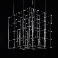 Подвесная люстра Quasar Cosmos Square LED pendant light 80/80/80 80*80*80 см, 100*LED*1W, ImperiumLoft 40.2440, Серебристый