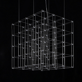 Подвесная люстра Quasar Cosmos Square LED pendant light 80/80/80 80*80*80 см, 100*LED*1W, ImperiumLoft 40.2440, Серебристый