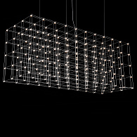 Подвесная люстра Quasar Cosmos Square LED pendant light 80/80/200 200*80*80 см, 220*LED*1W, ImperiumLoft 40.2440, Серебристый