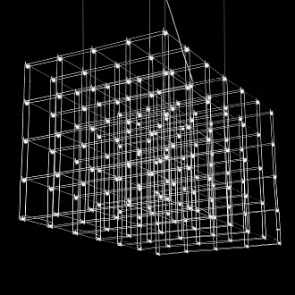 Подвесная люстра Quasar Cosmos Square LED pendant light 80/80/140 140*80*80 см, 175*LED*1W, ImperiumLoft 40.2440, Серебристый