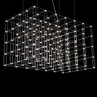 Подвесная люстра Quasar Cosmos Square LED pendant light 80/80/140 140*80*80 см, 175*LED*1W, ImperiumLoft 40.2440, Серебристый
