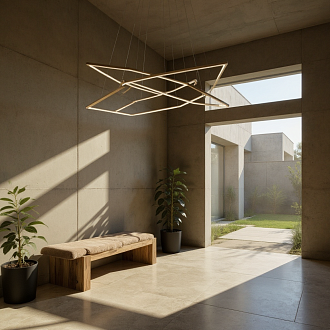 Подвесная люстра Vesanto Cameron Design House D100+120+150 **200 см, 3*LED*77W, 4000K, ImperiumLoft 40.2477, Золотистый