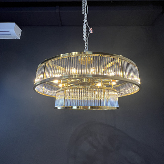 Люстра на штанге RH Marais Round Chandelier D120 120*120*30 см, 19*E14*40W, ImperiumLoft 40.2668, Латунь