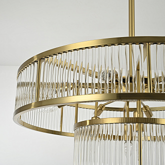 Люстра на штанге RH Marais Round Chandelier D80 80*80*30 см, 12*E14*40W, ImperiumLoft 40.2668, Латунь