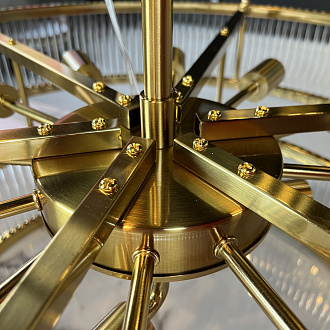 Люстра на штанге RH Marais Round Chandelier D80 80*80*30 см, 12*E14*40W, ImperiumLoft 40.2668, Латунь