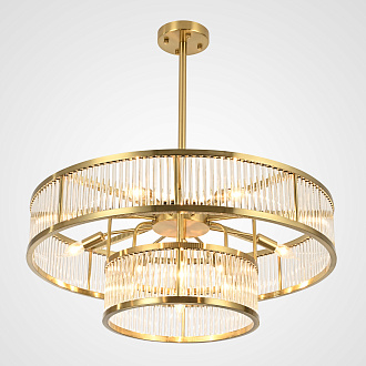 Люстра на штанге RH Marais Round Chandelier D80 80*80*30 см, 12*E14*40W, ImperiumLoft 40.2668, Латунь