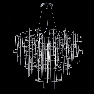Подвесная люстра CHILL A D100 100*100*60 см, 60*LED*1W, 3000K, ImperiumLoft CHILL-A01, Хром