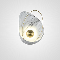 Бра CLAM Белый мрамор 27*27*40 см, 1*LED*6W, 3000, 4000, 6000K, ImperiumLoft CLAM01, Латунь