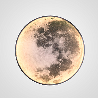 Бра COSMOS ЛУНА D60 60*60* см, 1*LED*18W, 3000, 4000, 5000K, ImperiumLoft cosmos-moon01, Чёрный