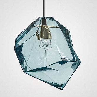 Подвесной светильник Color Ice Cube Pendant JEVIO 1 Голубой 22*22*18 см, 1*G9*15W, ImperiumLoft JEVIO01, Чёрный