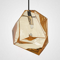 Подвесной светильник Color Ice Cube Pendant JEVIO 1 Янтарный 22*22*18 см, 1*G9*15W, ImperiumLoft JEVIO01, Чёрный