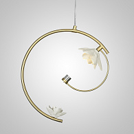 Подвесной светильник MAGNOLIA 2 flower 12*41*41 см, 2*LED*2W, 3000K, ImperiumLoft MAGNOLIA01, Латунь