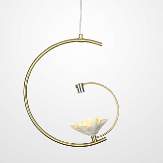 Подвесной светильник MAGNOLIA 1 flower 12*41*41 см, 1*LED*2W, 3000K, ImperiumLoft MAGNOLIA01, Латунь