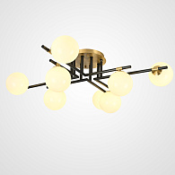 Потолочная люстра MARYON L8 35*49*49 см, 8*G9*40W, ImperiumLoft maryon01, Чёрный, Латунь