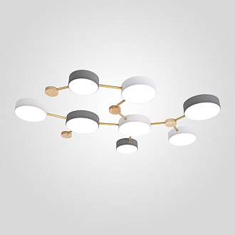 Потолочный светильник SOLEN L8 113*90*5 см, 8*LED*5W, 3000, 4000, 6000K, ImperiumLoft SOLEN01, Серый, Белый, Бежевый