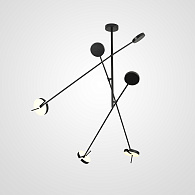 Люстра светодиодная на штанге TALK B L3 176*176*150 см, 3*LED*5W, ImperiumLoft TALK-B01, Чёрный