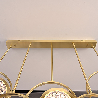 Дизайнерская люстра на штанге ЛУНА lighting collection L100 42*18*18 см, 5*LED*11W, 3000K, ImperiumLoft CAMEO01, Золотистый