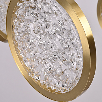 Дизайнерская подвесная люстра ЛУНА lighting collection D70 77*20*20 см, 12*LED*10W, 3000K, ImperiumLoft CAMEO01, Золотистый